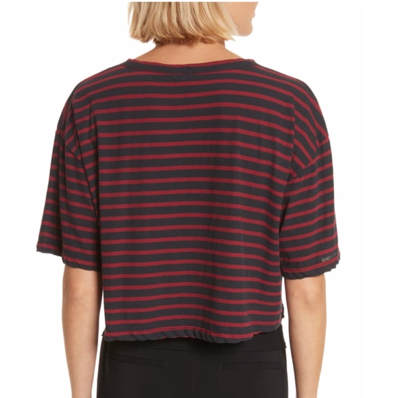 A.L.C. Teagan Crop Striped Tee - Picture 2 of 4